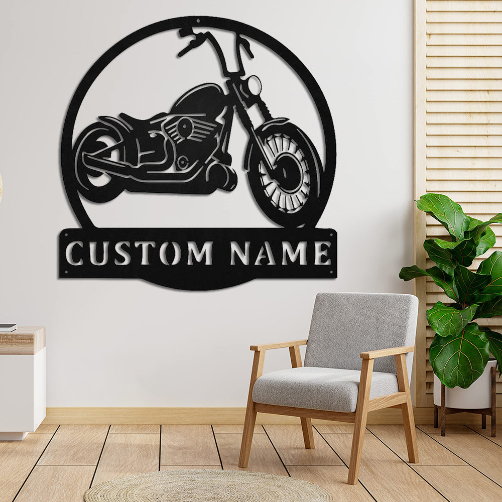 Motorrad Metall Wandkunst Individuell Name Metall Schild