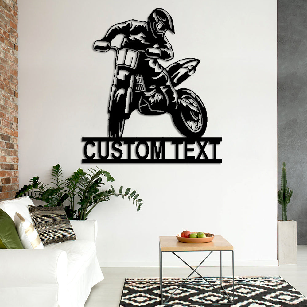 Motorrad Metall Wandkunst Individuell Name Metall Schild