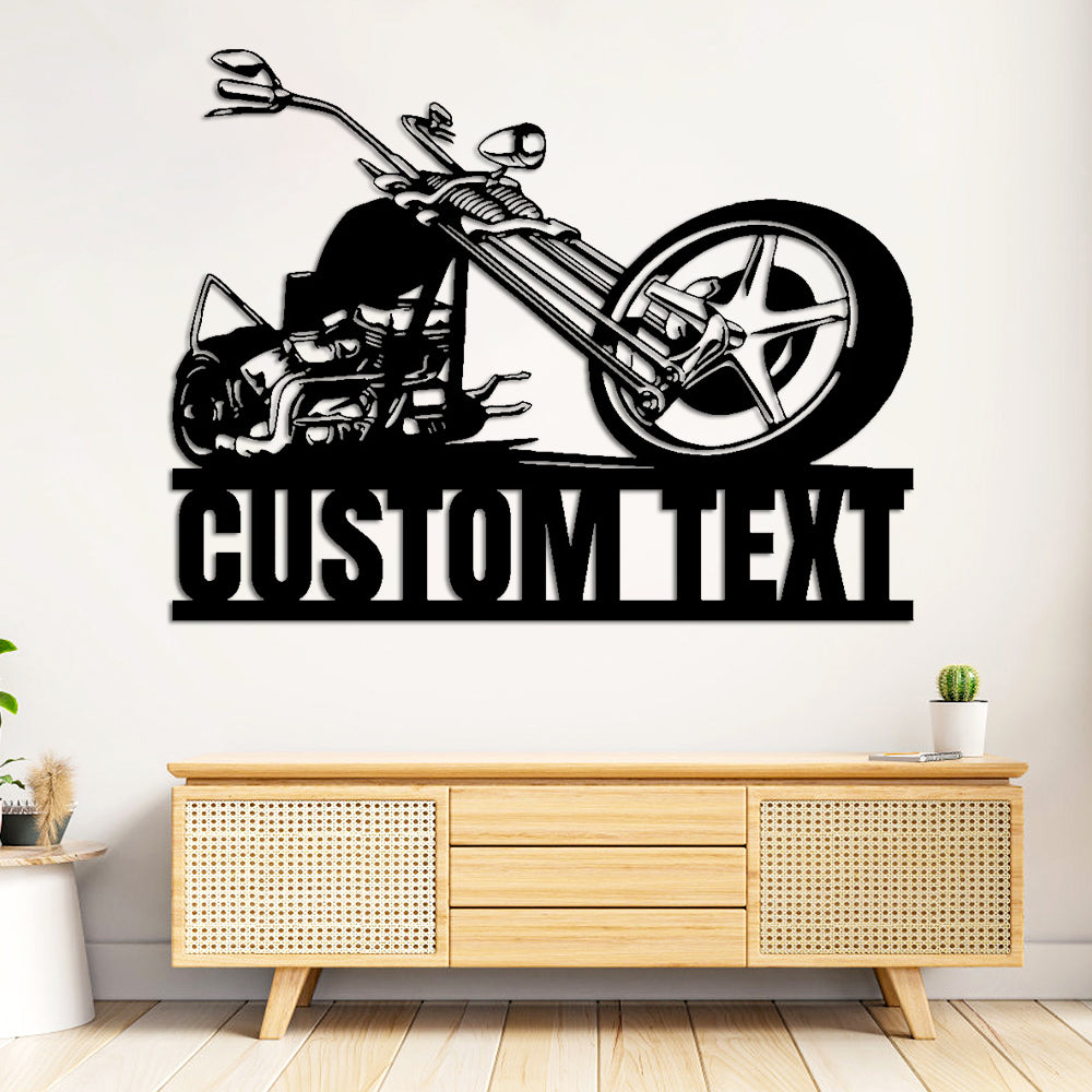 Motorrad Metall Wandkunst Individuell Name Metall Schild