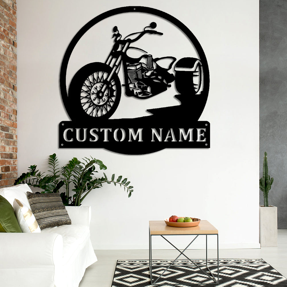 Motorrad Metall Wandkunst Individuell Name Metall Schild