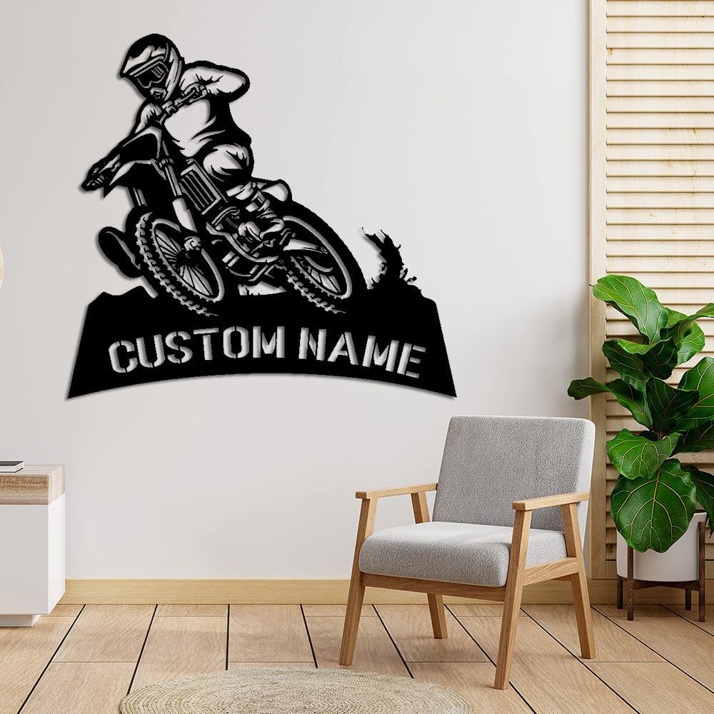 Motorrad Metall Wandkunst Individuell Name Metall Schild