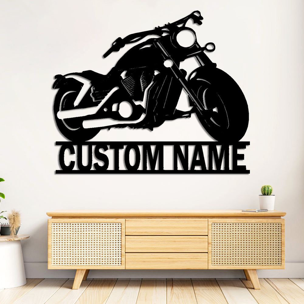 Motorrad Metall Wandkunst Individuell Name Metall Schild