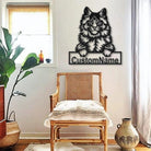 Maine Coon Katze Metall Kunst Personalisiert Metall Name Schild
