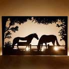 Two Horse Kerzenhalter Metall Dekorativ