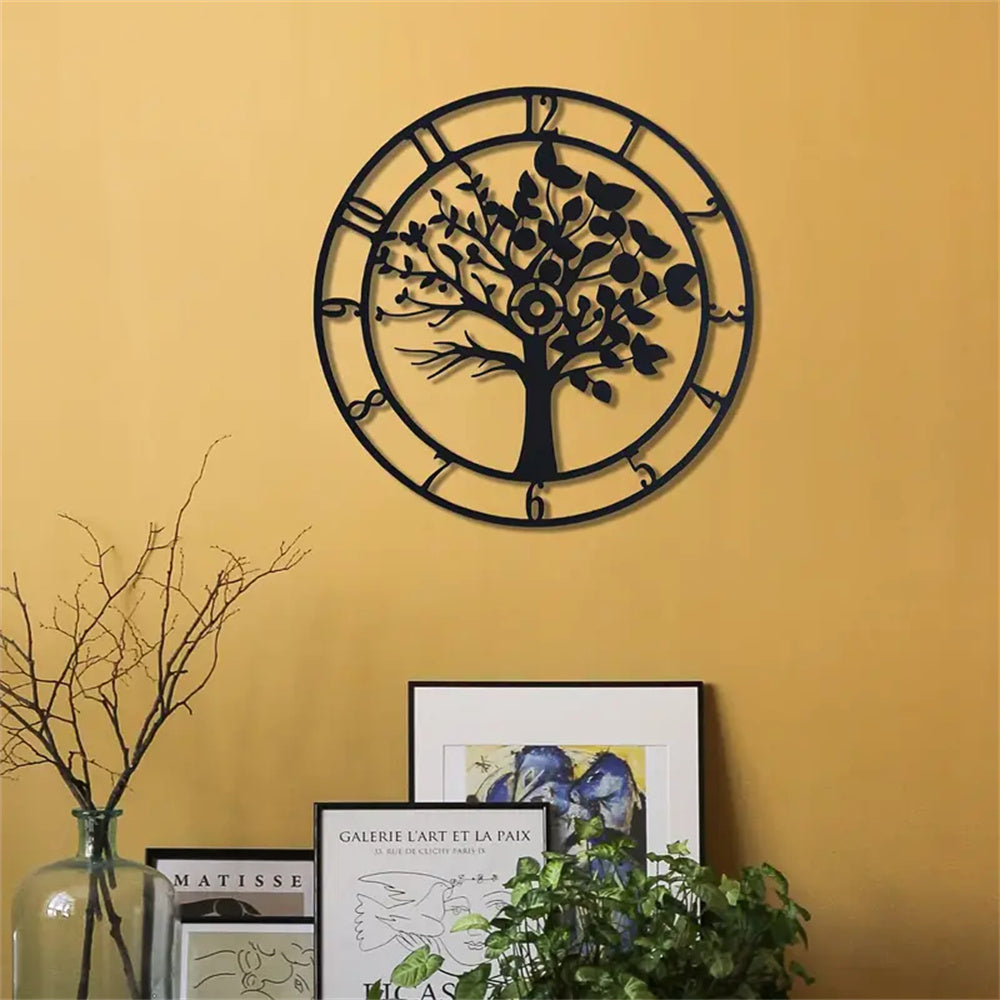 Lebensbaum Metall Wandkunst Dekor Zifferblatt für Uhr