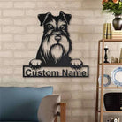 Miniature Schnauzer Metall Wandkunst Hundeliebhaber Personalisiert Metall Schild