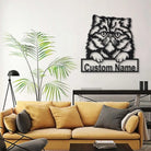 Perserkatze Metall Kunst Personalisiert Metall Name Schild