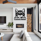 Katze Personalisiert Metall Name Schild
