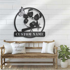 Panda mit Schmetterling Dekorative Garten Individuell gestaltetes Metall Schild