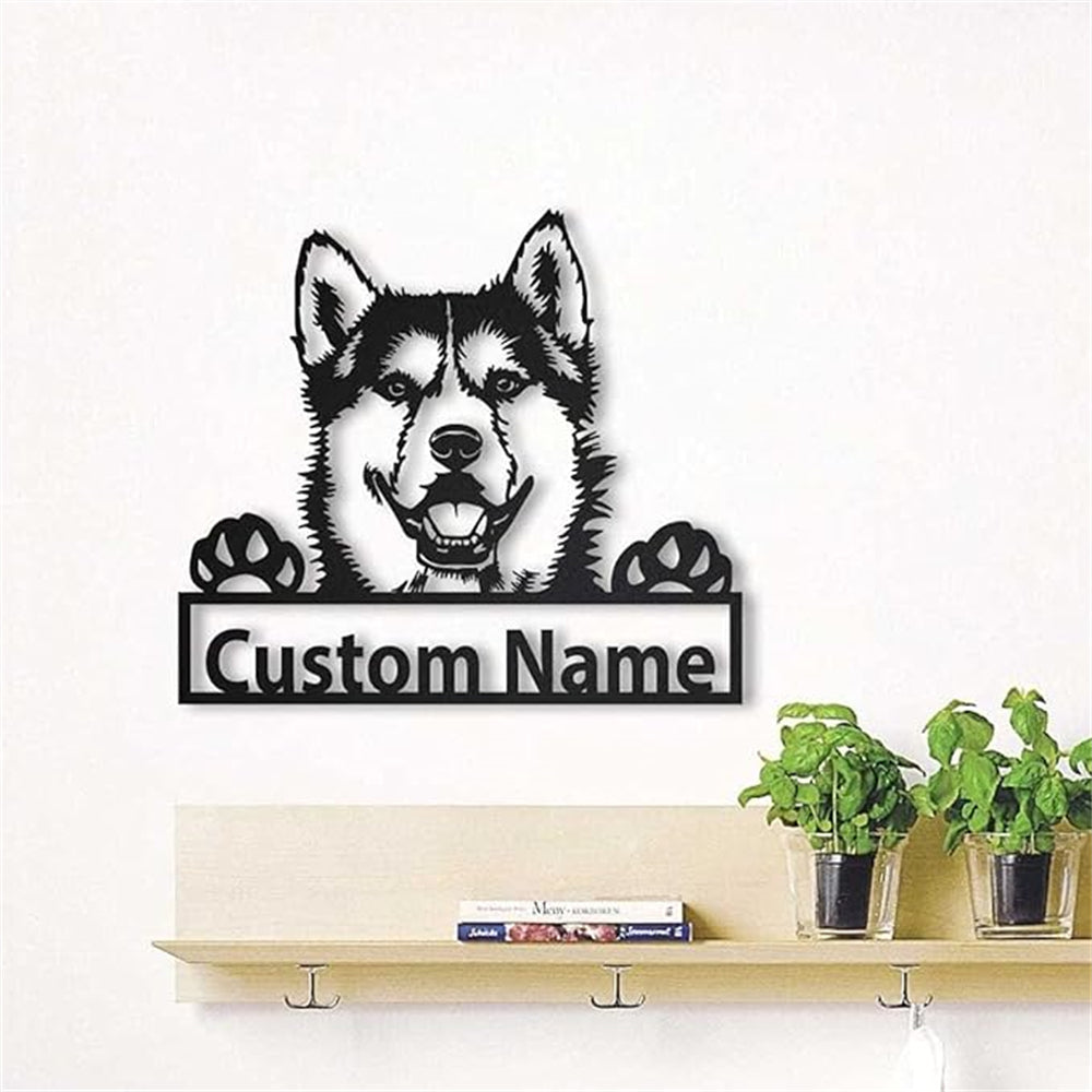 Individuell Name Personalisiert Siberian Husky Hund Metall Schild