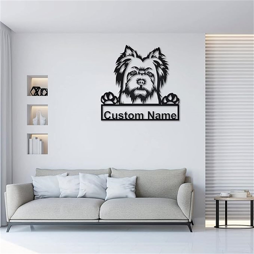 Personalisiert Silky Terrier Hund Metall Schild Kunst