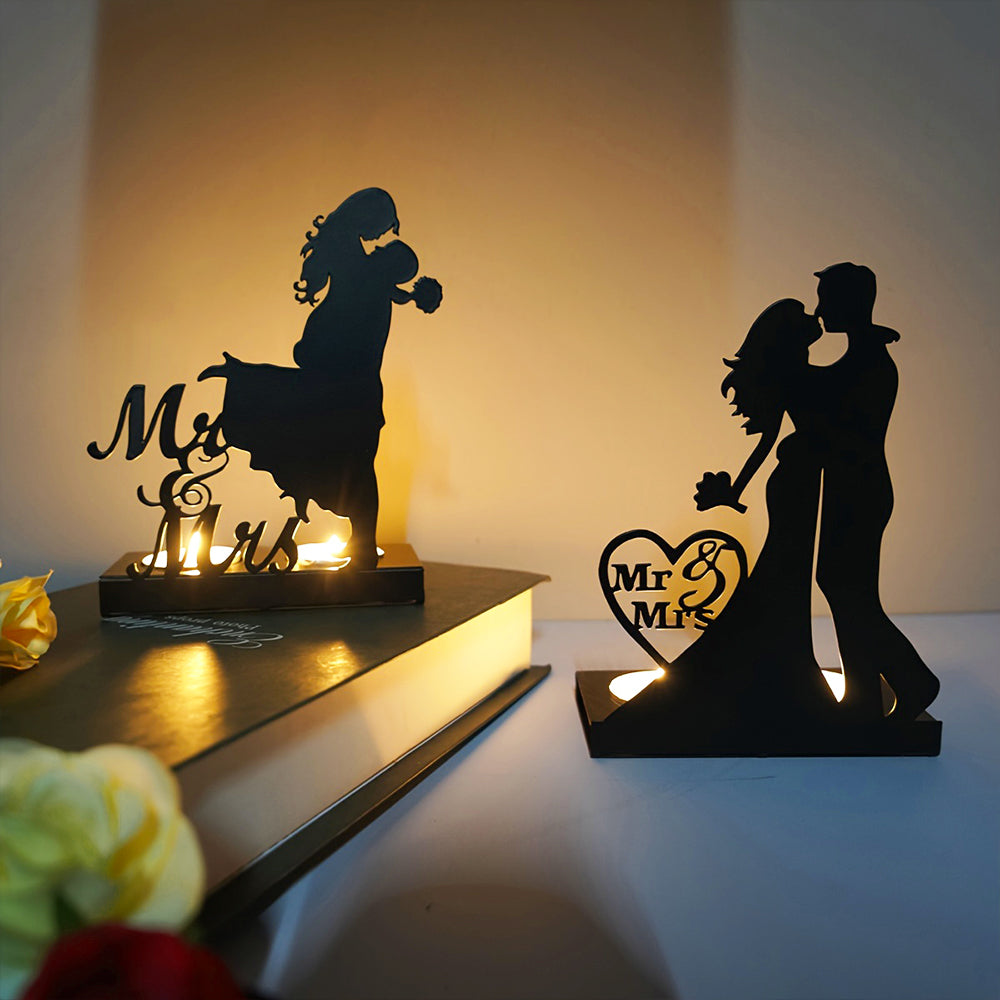 Valentines Day Kerzenhalter Metall Dekorativ