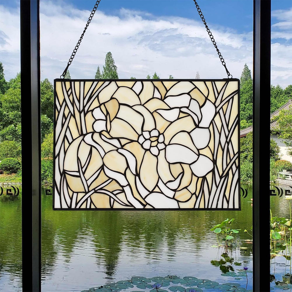 Blume Sonnenfänger Gemalte Fensterdekorationen Dekohänger für Fenster