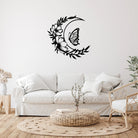 Schmetterling und Blumen Metall Wandkunst