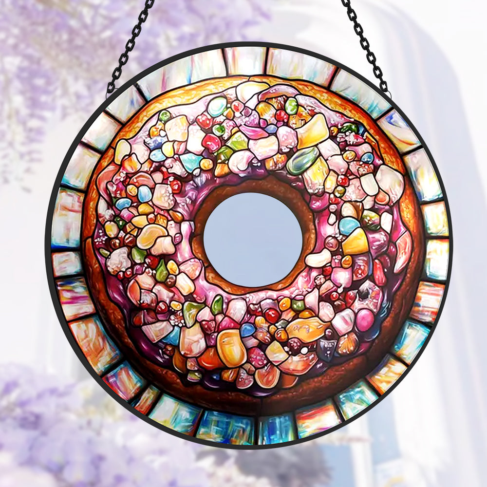 Donut Sonnenfänger Gemalte Fensterdekorationen Fenster-hängendes Dekor
