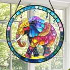 Elefant Sonnenfänger Gemalte Fensterdekorationen Dekohänger für Fenster