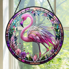 Flamingo Sonnenfänger Gemalte Fensterdekorationen Dekohänger für Fenster