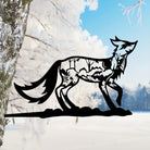 Fox Metall Baum Dekorationen Outdoor Metall Garten Kunst