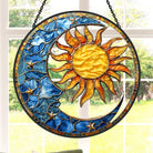 Himmlische Sonne und Mond Sonnenfänger Gemalte Fensterdekorationen Dekohänger für Fenster
