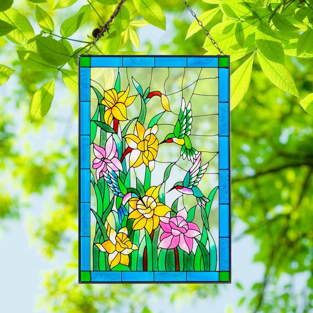 Kolibri Sonnenfänger Gemalte Fensterdekorationen Dekohänger für Fenster