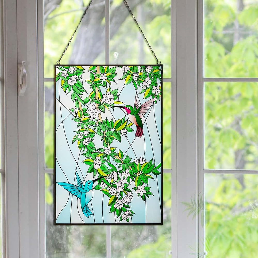 Kolibri Sonnenfänger Gemalte Fensterdekorationen Dekohänger für Fenster