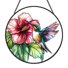 Kolibri und Hibiskus Sonnenfänger Gemalte Fensterdekorationen Dekohänger für Fenster