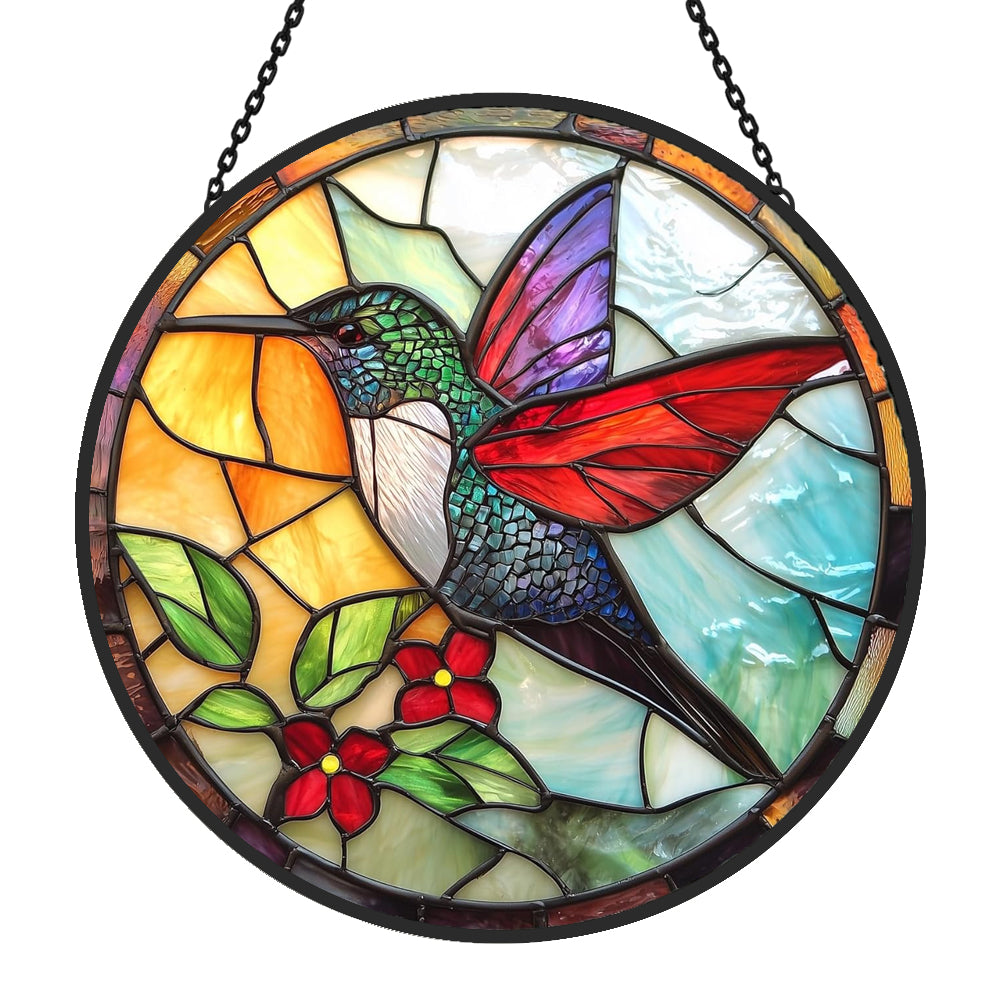 Kolibris Sonnenfänger Gemalte Fensterdekorationen Dekohänger für Fenster
