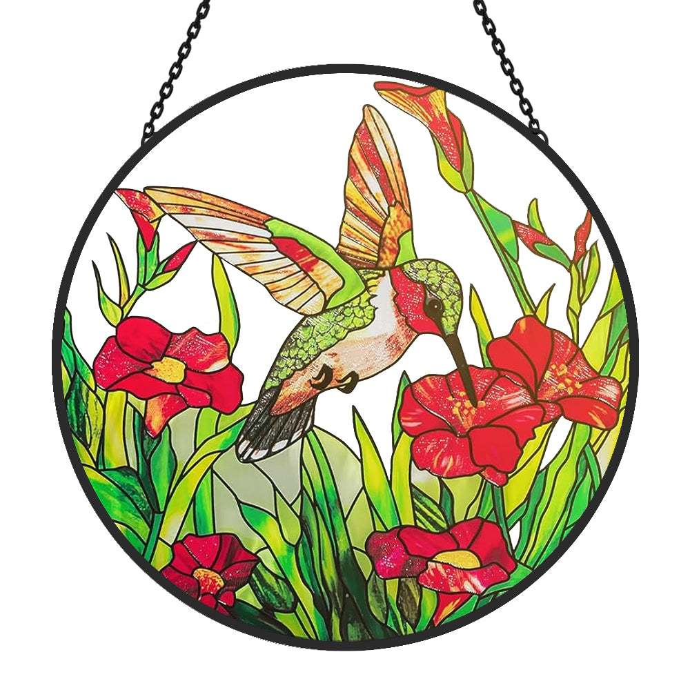 Kolibris Sonnenfänger Gemalte Fensterdekorationen Dekohänger für Fenster