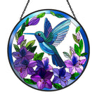 Kolibris und Blumen Sonnenfänger Gemalte Fensterdekorationen Dekohänger für Fenster