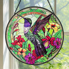Kolibris und Blumen Sonnenfänger Gemalte Fensterdekorationen Dekohänger für Fenster