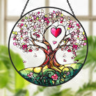 Lebensbaum der Liebe Sonnenfänger Gemalte Fensterdekorationen Fenster-hängendes Dekor