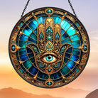 Mystisches Wicca-Amulett Sonnenfänger Gemalte Fensterdekorationen Dekohänger für Fenster