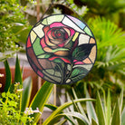 Rose Sonnenfänger Gemalte Fensterdekorationen Dekohänger für Fenster