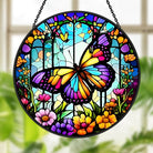 Schmetterling Sonnenfänger Gemalte Fensterdekorationen Dekohänger für Fenster