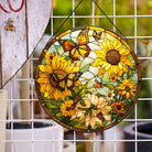 Sonnenblume Sonnenfänger Gemalte Fensterdekorationen Dekohänger für Fenster
