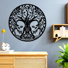 Lebensbaum und Yoga Metall Wandkunst Dekoration