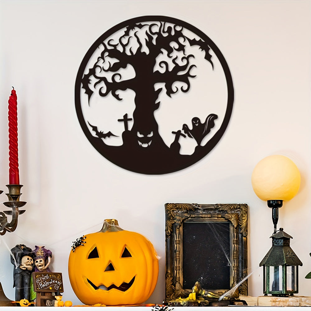 Halloween Baum Metall Wandkunst Dekoration