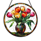 Tulpe Sonnenfänger Gemalte Fensterdekorationen Dekohänger für Fenster