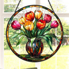 Tulpe Sonnenfänger Gemalte Fensterdekorationen Dekohänger für Fenster