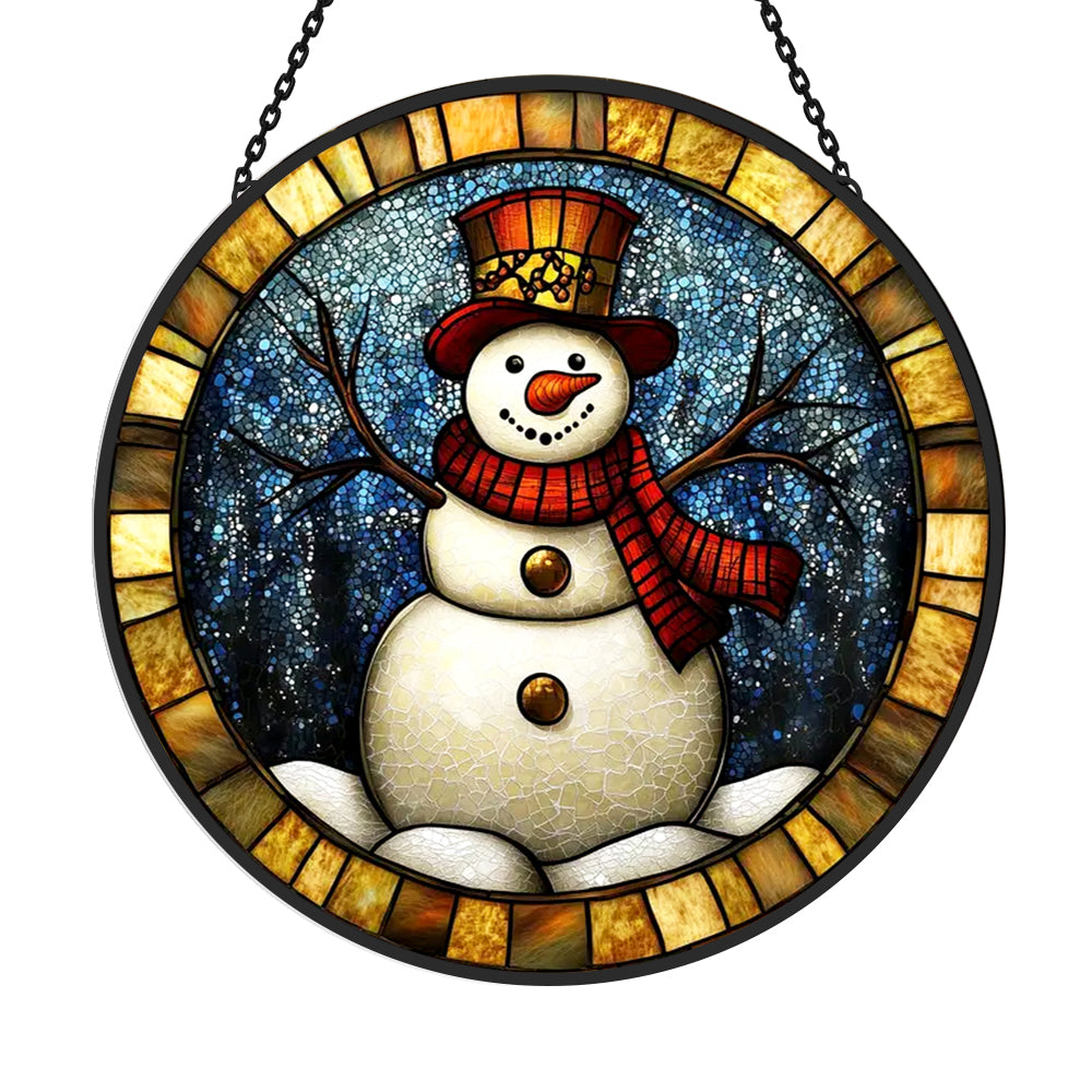 Weihnachten Schneemann Fenster-hängender Sonnenfänger Fensterdekoration