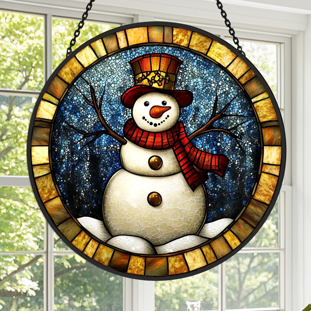 Weihnachten Schneemann Fenster-hängender Sonnenfänger Fensterdekoration