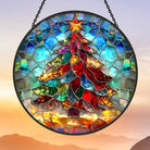 Weihnachtsbaum Sonnenfänger Gemalte Fensterdekorationen Fenster-hängendes Dekor