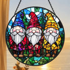 Weihnachtswichtel Sonnenfänger Gemalte Fensterdekorationen Dekohänger für Fenster